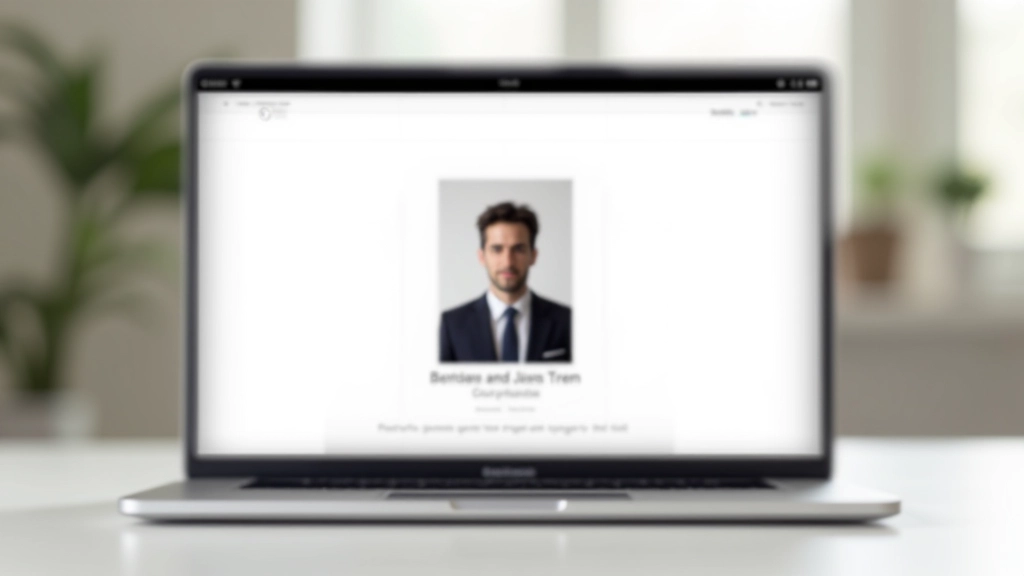 Página de portfólio minimalista em navegador web, design limpo com muito espaço em branco, foco no conteúdo visual
