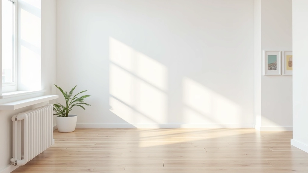 Estúdio de design minimalista com ambiente criativo limpo e profissional