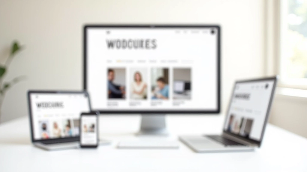 Telas de diferentes tamanhos mostrando iPhone tablet laptop e monitor desktop lado a lado com portfólio adaptado em cada resolução